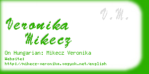 veronika mikecz business card